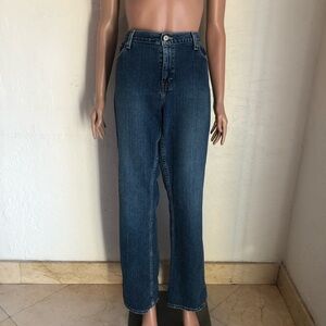 Calvin Klein Jeans Blue Denim Pants Flare Embroidered Women’s Size W12/L32